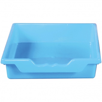 Set aus 4xErgo Tray Box M mit Montageschienen, Hellblau, aus schwer entflammbarem Kunststoff 